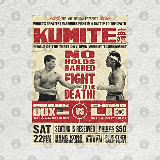 Bloodsport Poster Kumite Frank Dux vs Chong Li by Alema Art